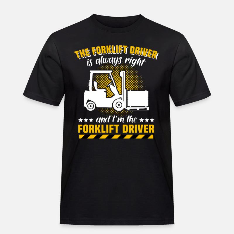 Gabelstapler Staplerfahrer Stapler - Männer Workwear T-Shirt - Schwarz