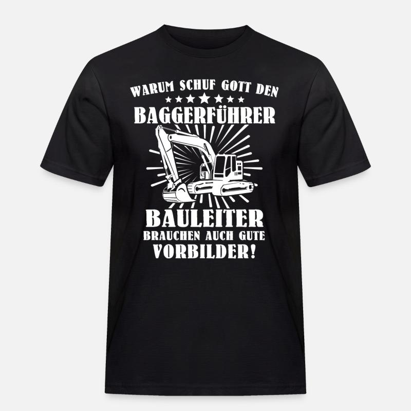Baggerführer Bagger Baggerfahrer - Männer Workwear T-Shirt - Schwarz