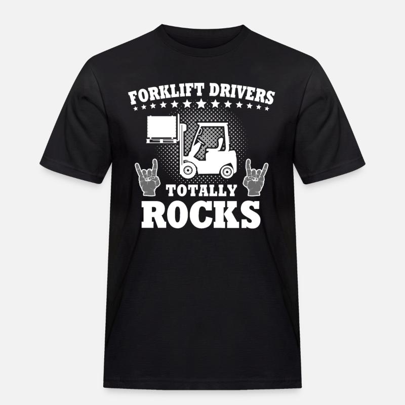 Staplerfahrer Stapler Gabelstapler - Männer Workwear T-Shirt - Schwarz