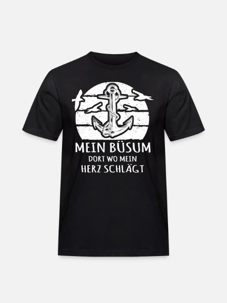 Büsum - Männer Workwear T-Shirt - Schwarz
