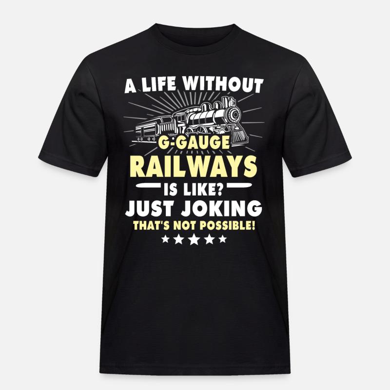 Gartenbahn Modellbahn Spur G - Männer Workwear T-Shirt - Schwarz