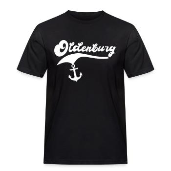 Oldenburger Sprüche Oldenburg - Männer Workwear T-Shirt - Schwarz - Vorne - AI Model Male 178 light (178cm)