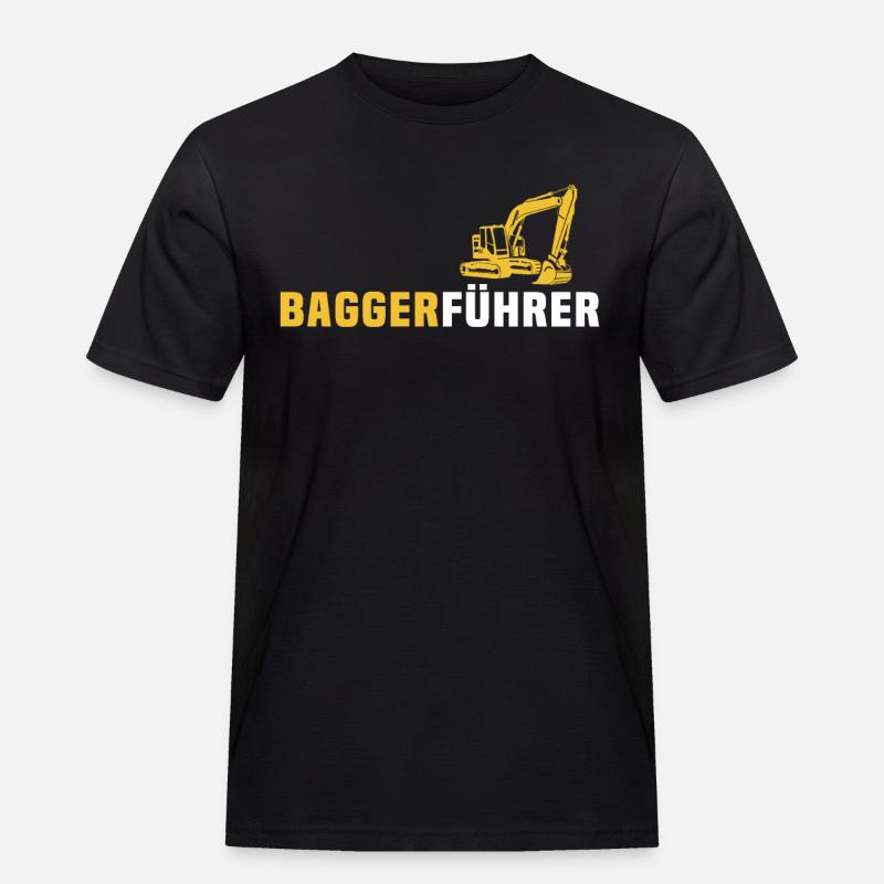 Bagger Ich Liebe Baggerfahrer - Männer Workwear T-Shirt - Schwarz