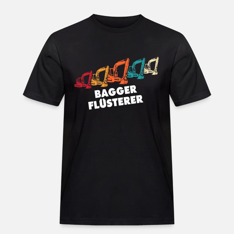 Bagger Flüsterer Baggerflüsterer - Männer Workwear T-Shirt - Schwarz