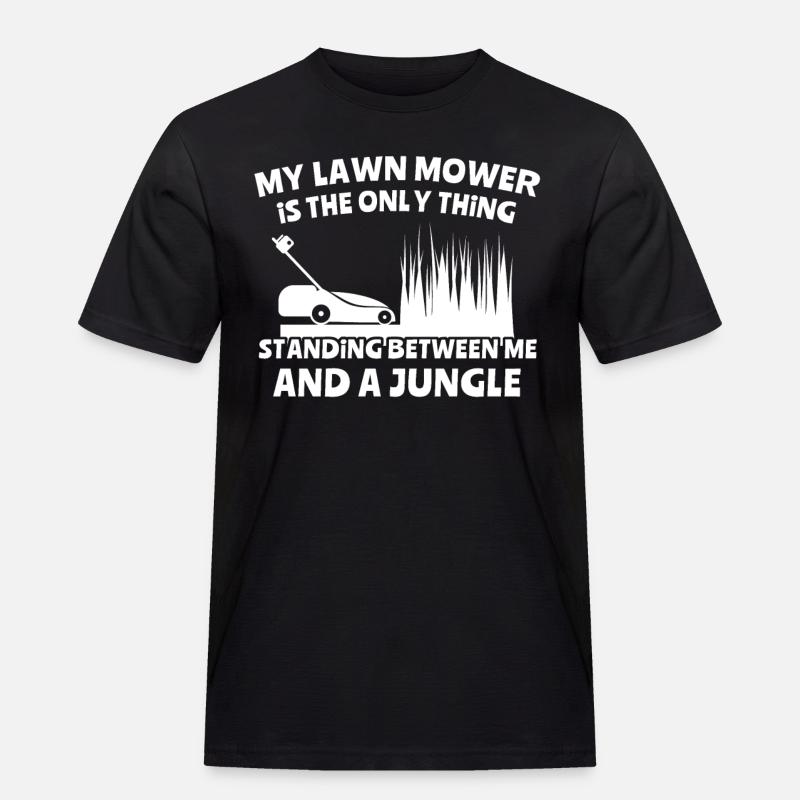 Rasen Mähen - Männer Workwear T-Shirt - Schwarz
