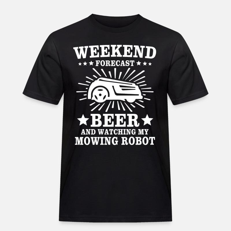Mähroboter - Männer Workwear T-Shirt - Schwarz