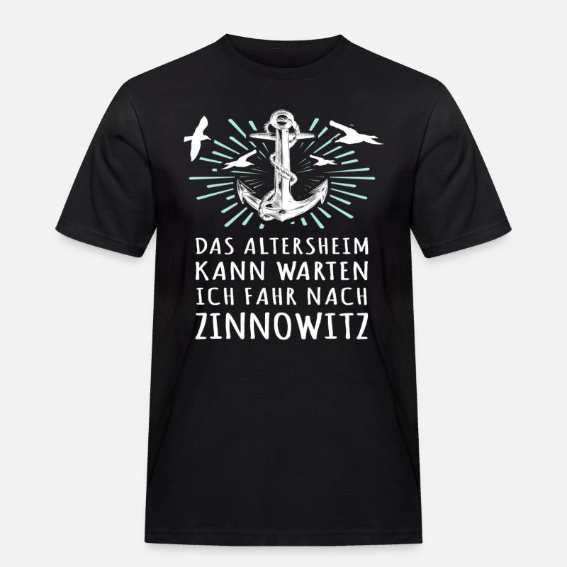 Zinnowitzer Spruch Zinnowitz - Männer Workwear T-Shirt - Schwarz