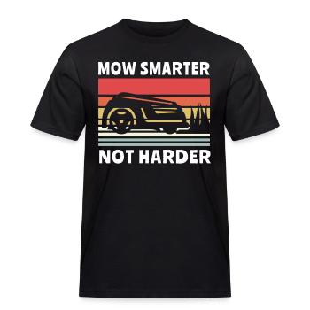 Robotic lawn mower Robot lawn mower - Men's Workwear T-Shirt - black - Front - AI Model Male 178 light (178cm)