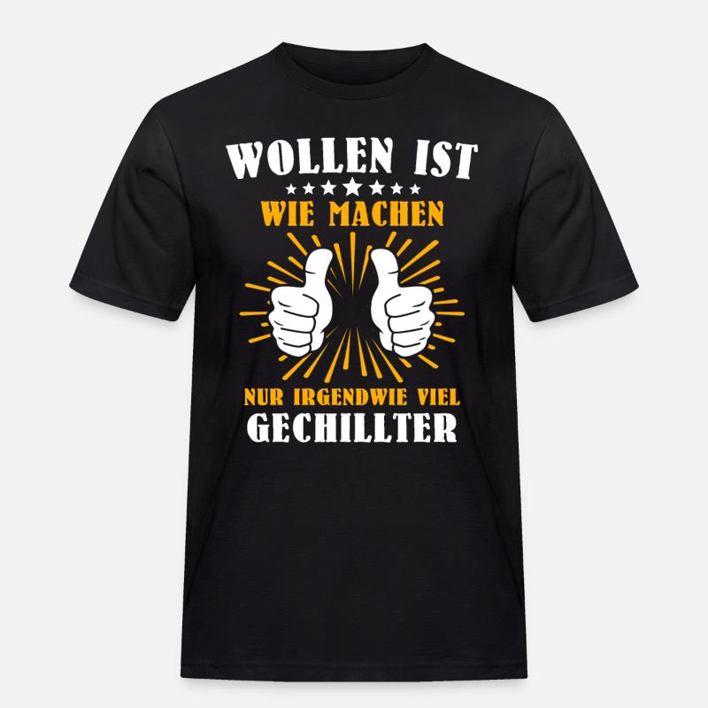 Machen Wollen - Männer Workwear T-Shirt - Schwarz