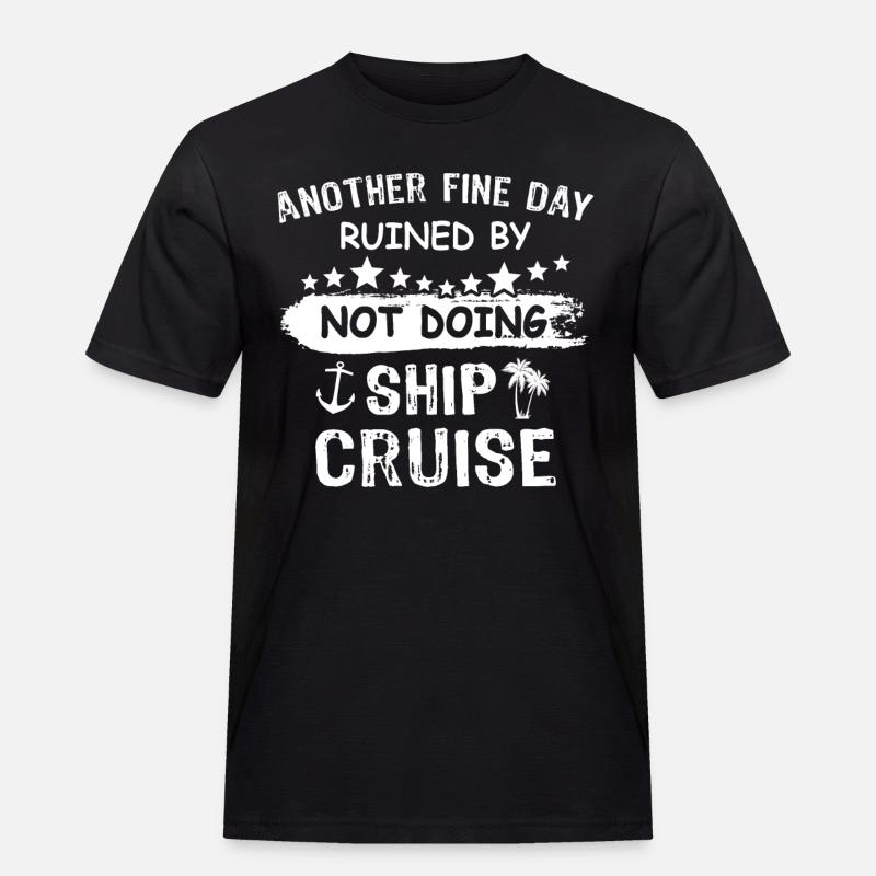 Kreuzfahrturlaub - Männer Workwear T-Shirt - Schwarz