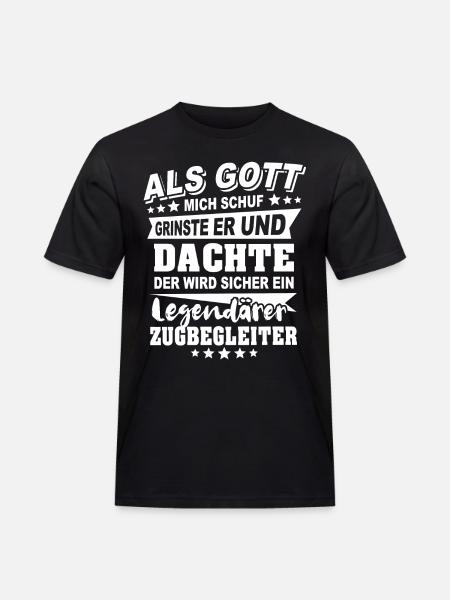 Zugbegleiter - Männer Workwear T-Shirt - Schwarz