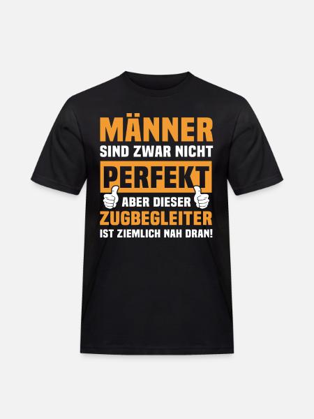 Zugbegleiter Sprüche - Männer Workwear T-Shirt - Schwarz