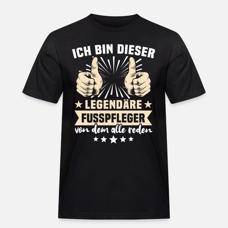 Fusspfleger Sprüche - Männer Workwear T-Shirt - Schwarz