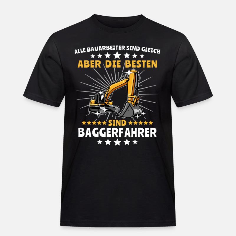 Baggerführer Geschenk - Männer Workwear T-Shirt - Schwarz