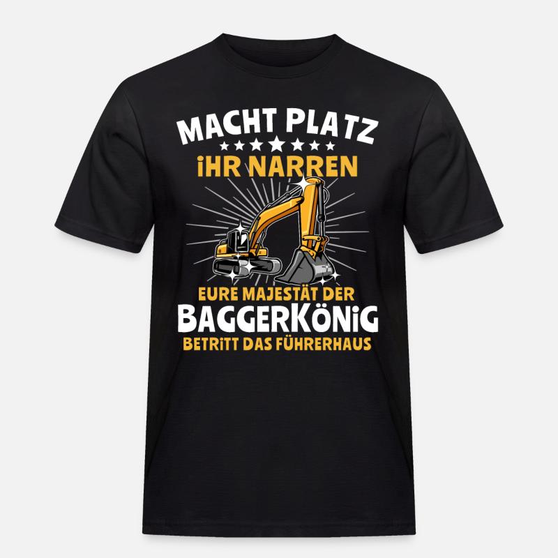 Baggerfuehrer Baggerfahrer - Männer Workwear T-Shirt - Schwarz