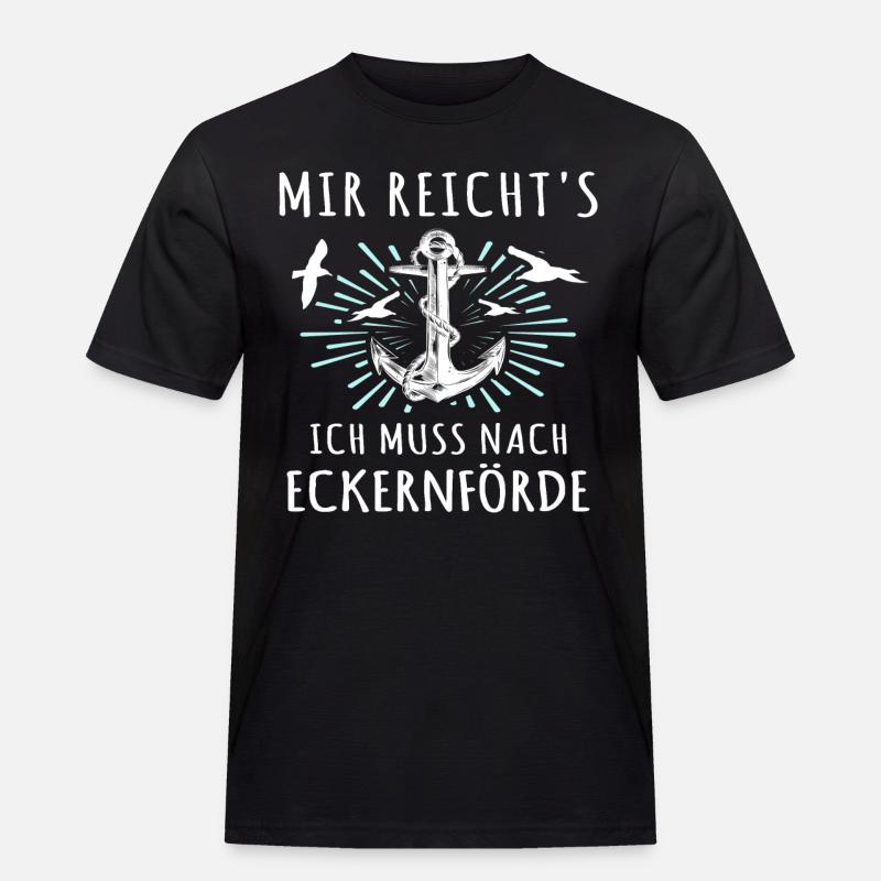 Eckernförde Eckernförder - Männer Workwear T-Shirt - Schwarz