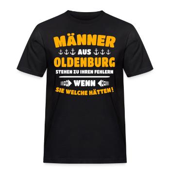 Oldenburger Männer - Männer Workwear T-Shirt - Schwarz - Vorne - AI Model Male 178 light (178cm)