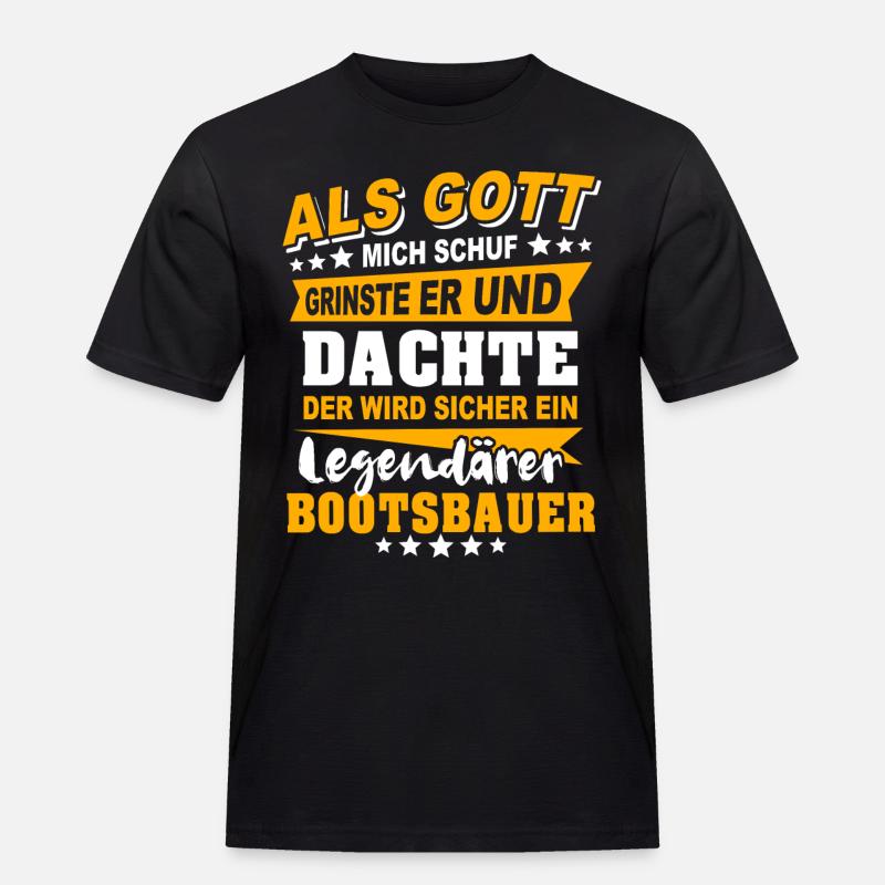 Bootsbauer Sprüche - Männer Workwear T-Shirt - Schwarz