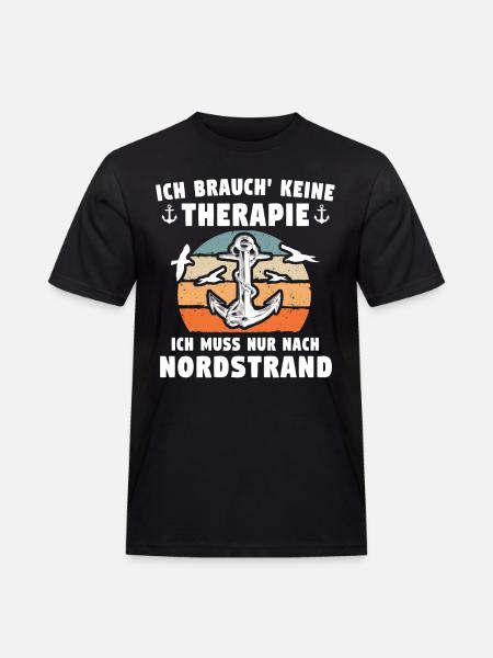 Nordstrand Sprüche - Männer Workwear T-Shirt - Schwarz