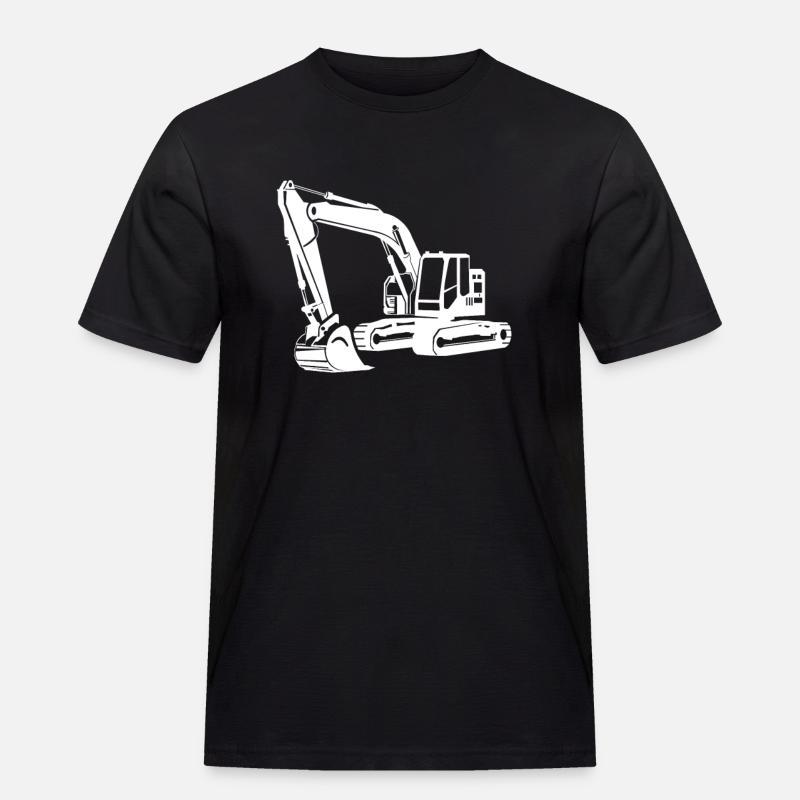 Baggerfuehrer Baggerfahrer - Männer Workwear T-Shirt - Schwarz