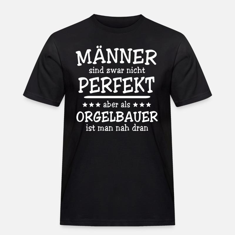 Orgelbauer Männer - Männer Workwear T-Shirt - Schwarz