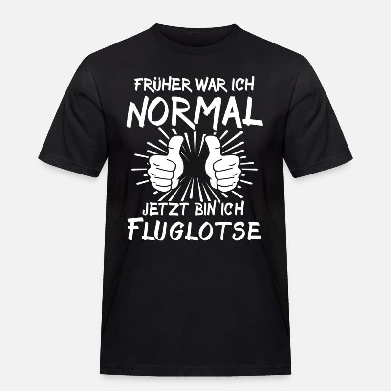Fluglotse - Männer Workwear T-Shirt - Schwarz