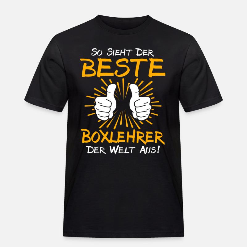 Boxlehrer Geschenkidee - Männer Workwear T-Shirt - Schwarz