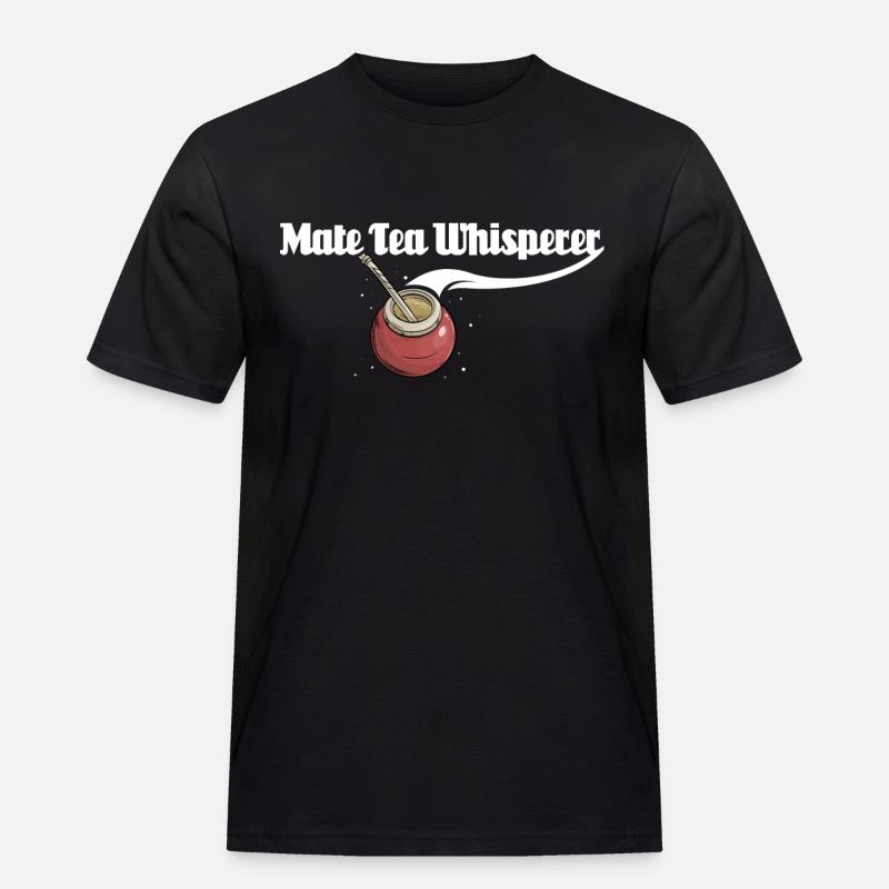 Mate Tee Geschenk Teetrinker - Männer Workwear T-Shirt - Schwarz