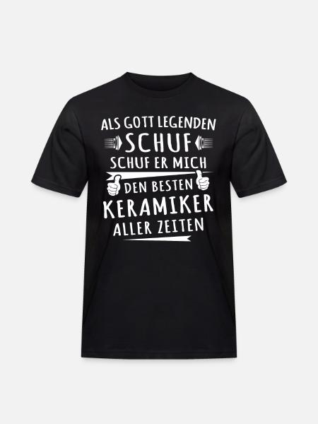 Keramiker - Männer Workwear T-Shirt - Schwarz