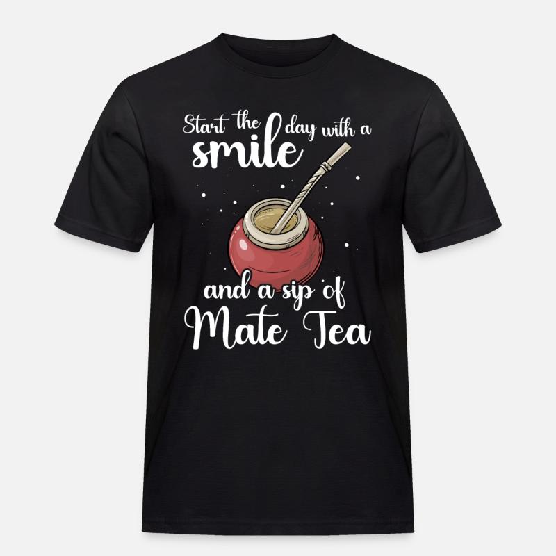 Mate Tee Bombilla - Männer Workwear T-Shirt - Schwarz