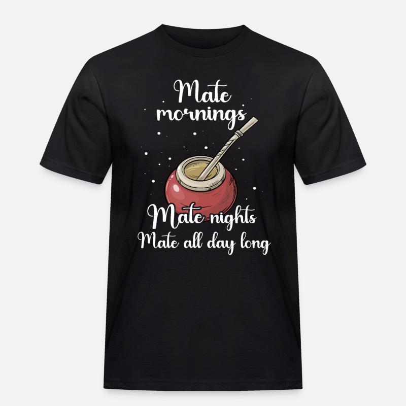 Mate Tee Geschenk - Männer Workwear T-Shirt - Schwarz