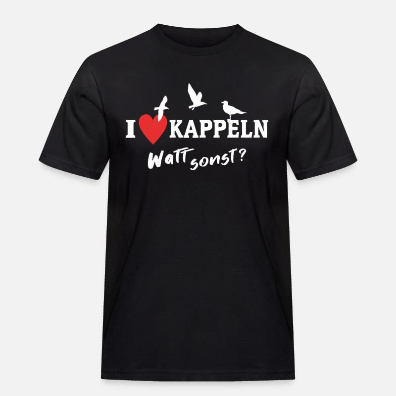 Kappeln Liebe Kappelner - Männer Workwear T-Shirt - Schwarz