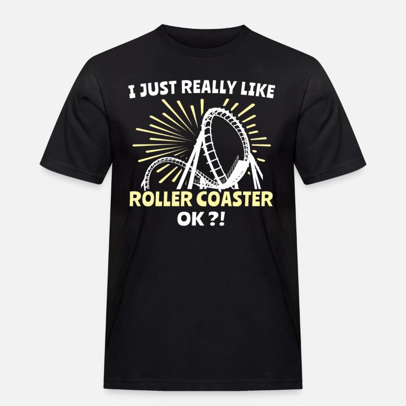 Achterbahn Roller Coaster - Männer Workwear T-Shirt - Schwarz