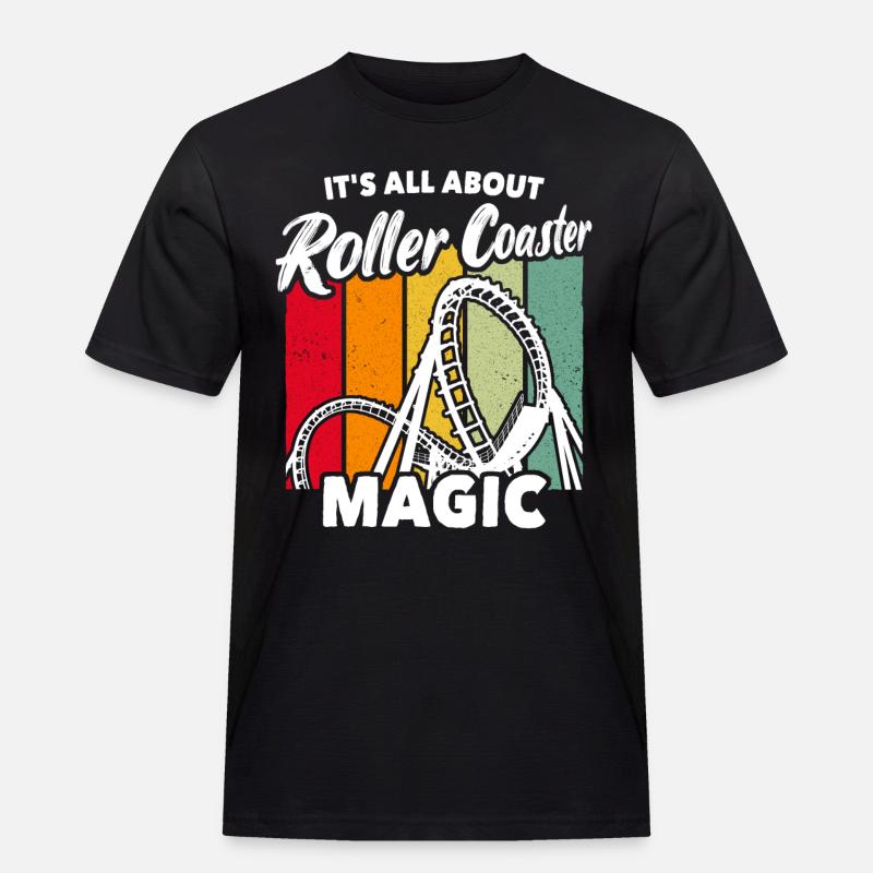 Achterbahn Roller Coaster - Männer Workwear T-Shirt - Schwarz