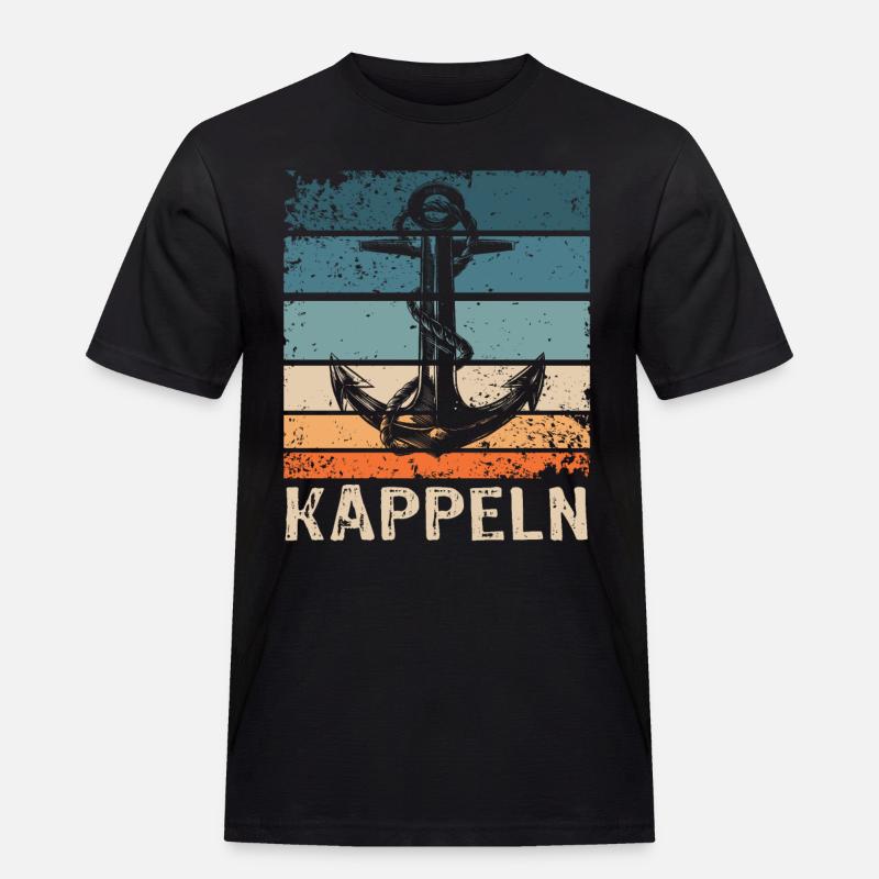 Kappeln Sprüche - Männer Workwear T-Shirt - Schwarz