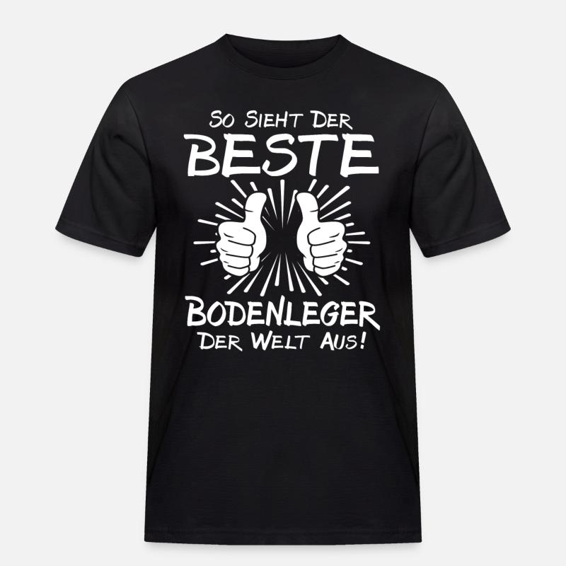 Bester Bodenleger - Männer Workwear T-Shirt - Schwarz