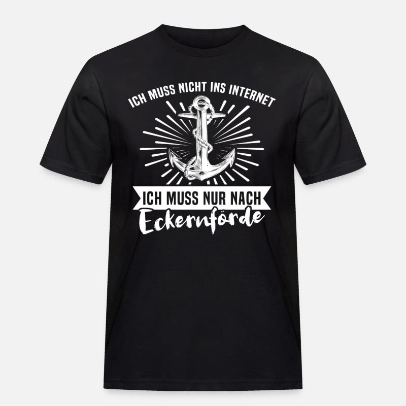 Eckernförde Eckernförder - Männer Workwear T-Shirt - Schwarz