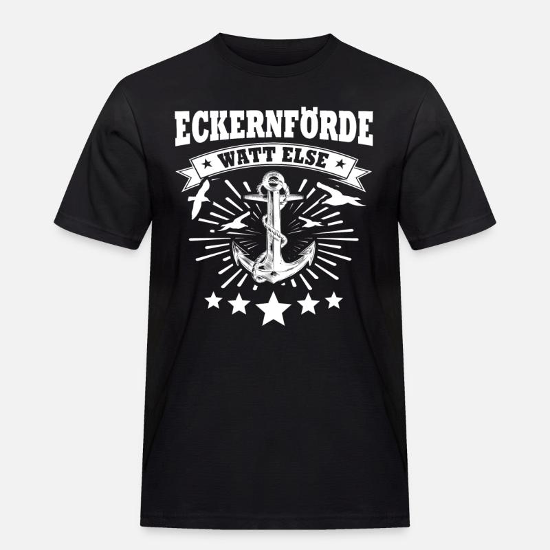 Eckernförde Eckernförder - Männer Workwear T-Shirt - Schwarz