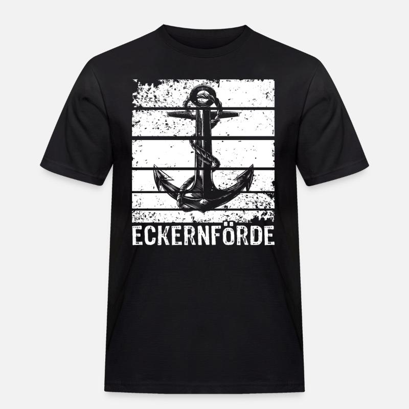 Eckernförde Eckernförder - Männer Workwear T-Shirt - Schwarz