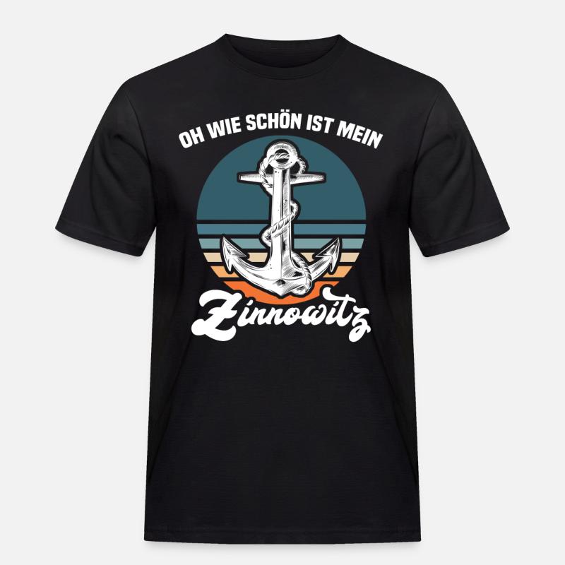 Zinnowitz Sprüche - Männer Workwear T-Shirt - Schwarz
