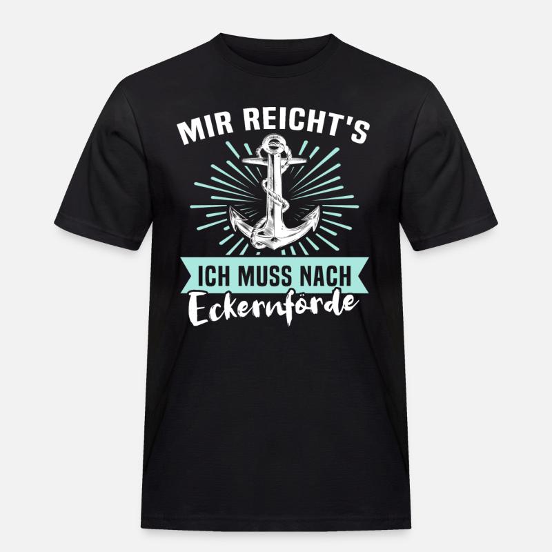 Eckernförde Eckernförder - Männer Workwear T-Shirt - Schwarz