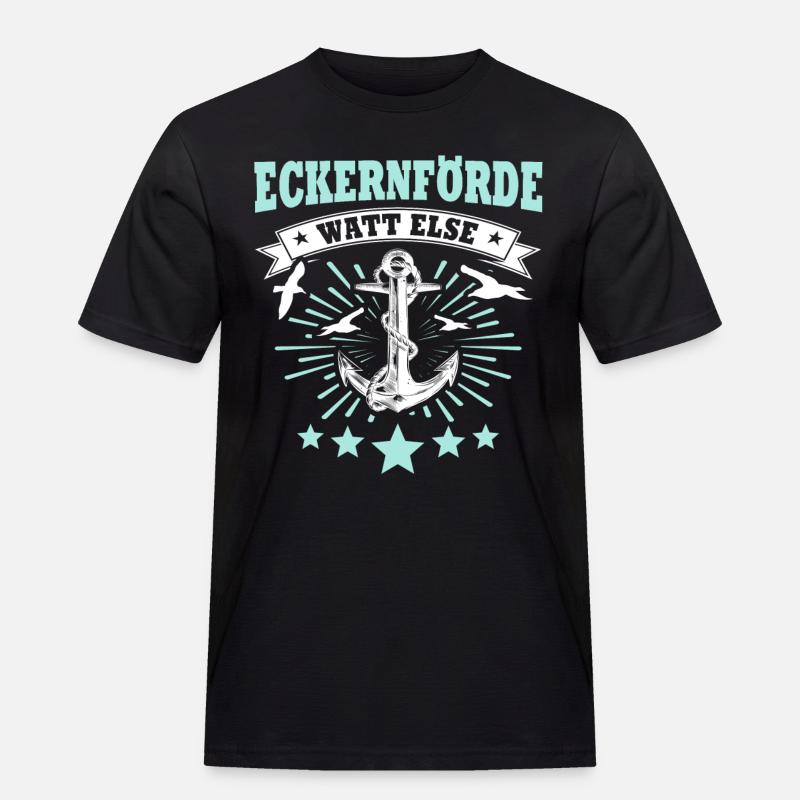 Eckernförde Eckernförder - Männer Workwear T-Shirt - Schwarz