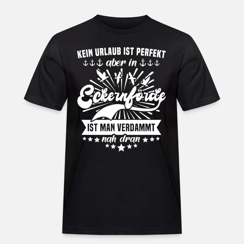 Eckernförde Eckernförder - Männer Workwear T-Shirt - Schwarz