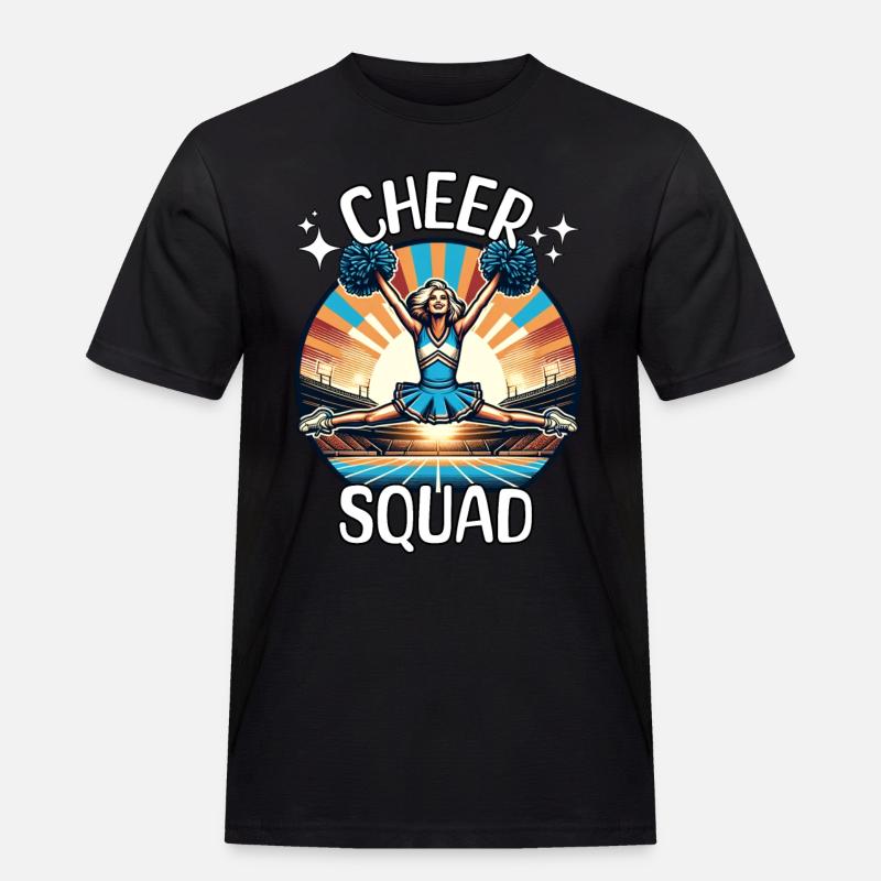 Cheerleader Squad - Männer Workwear T-Shirt - Schwarz