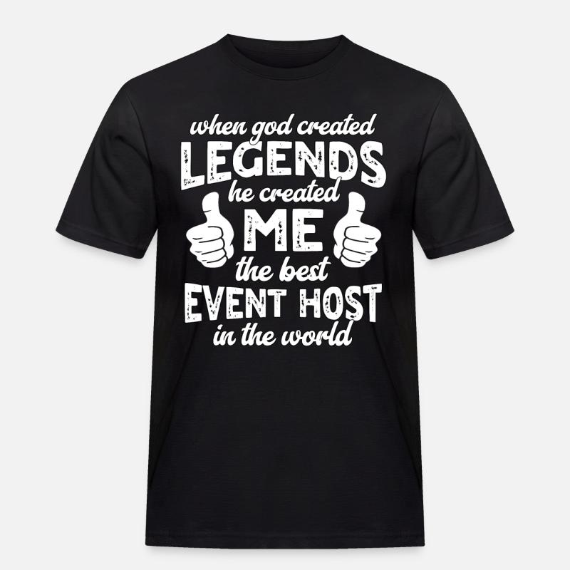 Bester Event Host Legende - Männer Workwear T-Shirt - Schwarz