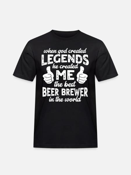 Bester Bierbrauer Legende - Männer Workwear T-Shirt - Schwarz