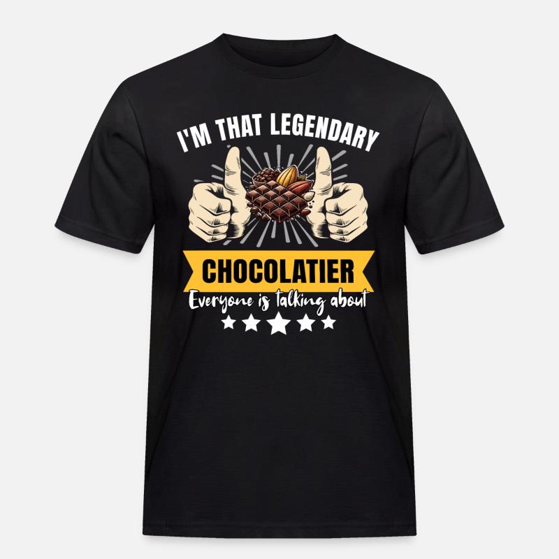 Legendärer Chocolatier - Männer Workwear T-Shirt - Schwarz
