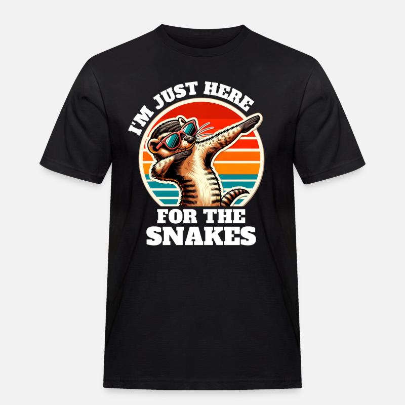 Mangusten Sprüche - Männer Workwear T-Shirt - Schwarz