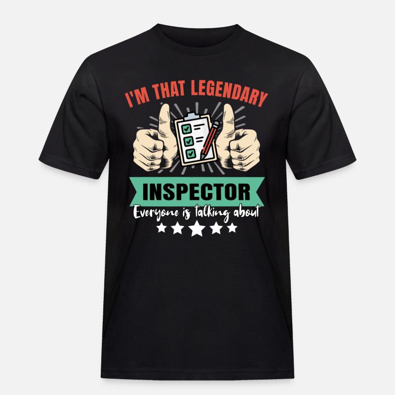 Legendärer Inspektor - Männer Workwear T-Shirt - Schwarz