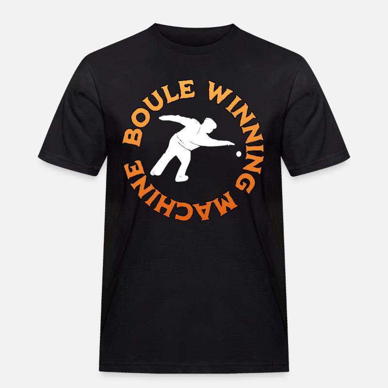 Boule Gewinner - Männer Workwear T-Shirt - Schwarz